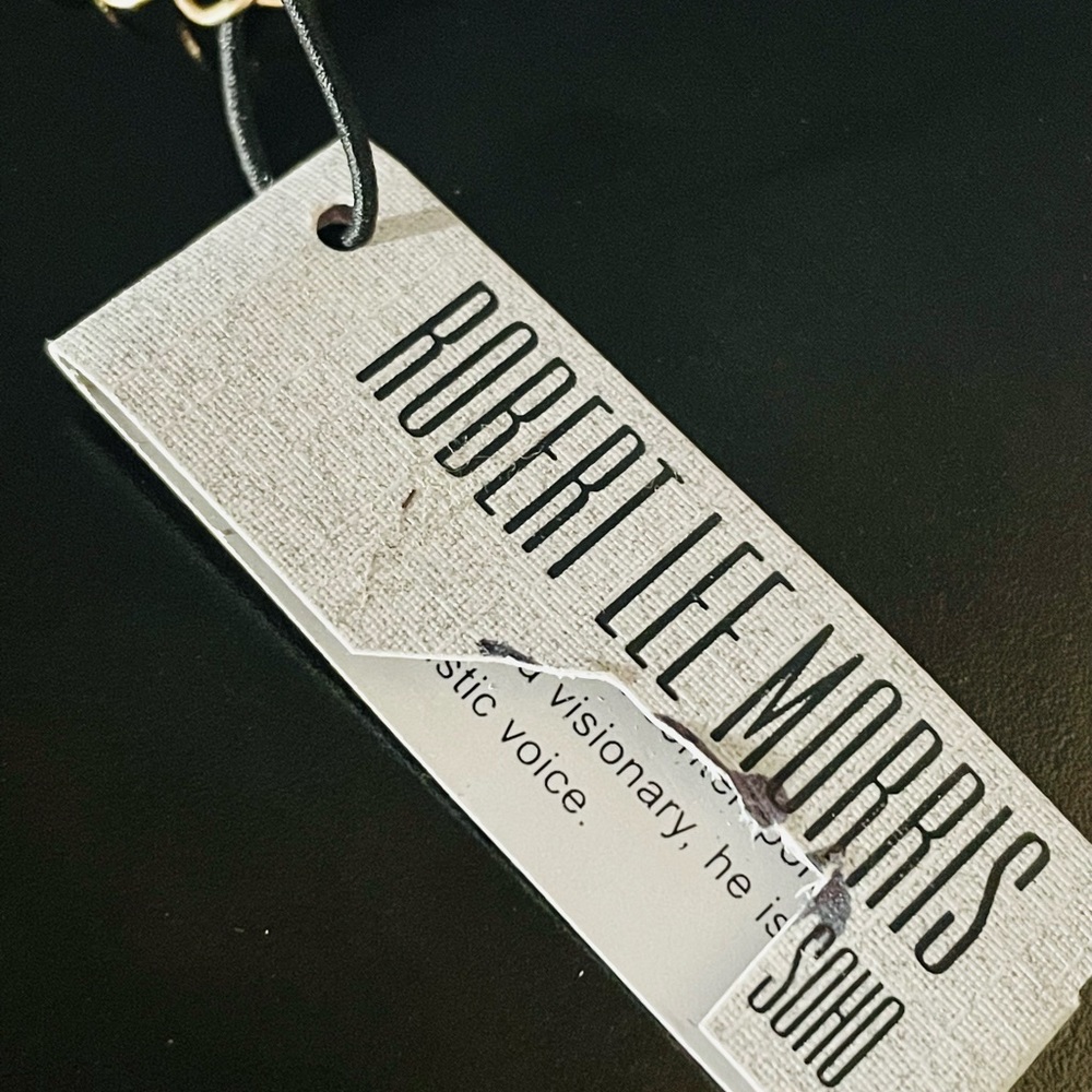 🔴Robert Lee Morris Gold and Black Pendant Necklace, NWT - Picture 8 of 10